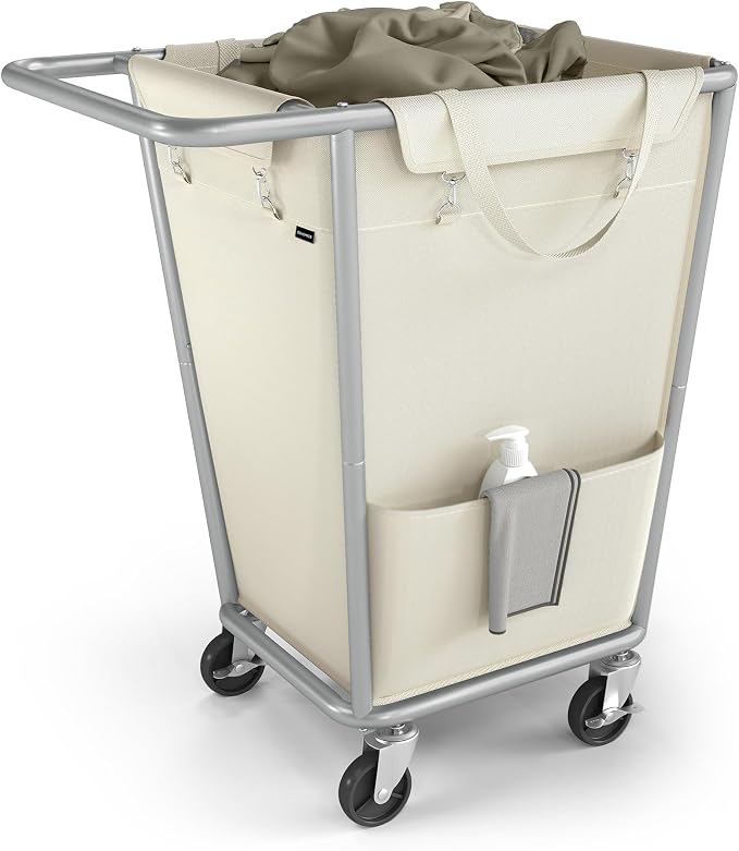SONGMICS Laundry Basket with Wheels, 34.3 Gallons Rolling Laundry Hamper with by SONGMICSbySONGMICSHOME