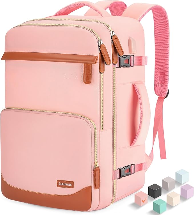 40L Travel Backpack with USB Charging Port, Water-Resistant Carry On Backpack by Velaybor