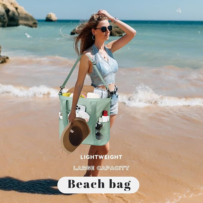 LEDAOU Beach Bags for Women, Beach Bags Waterproof Sandproof, Packable Beach - Image 5