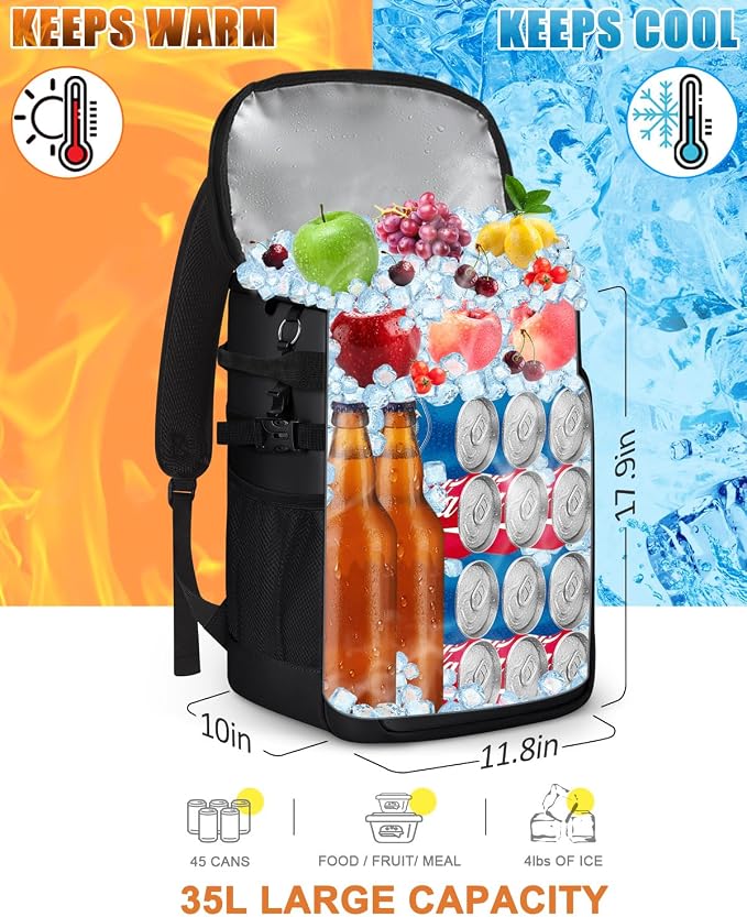 Capolo 36/45 Cans Cooler Backpack Insulated Waterproof - Image 5