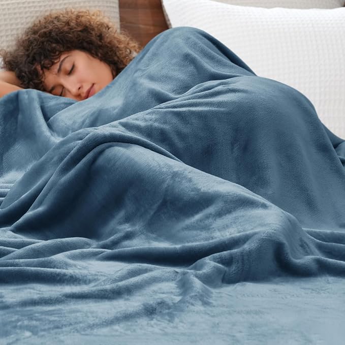 PHF Ultra Soft Fleece Blanket Queen Size, No Shed No Pilling Luxury Plush Cozy - Image 2