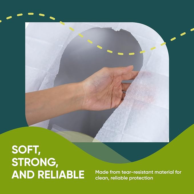 Disposable Toilet Seat Covers Pack of 100 XLarge Flushable Paper Travel Toilet - Image 5