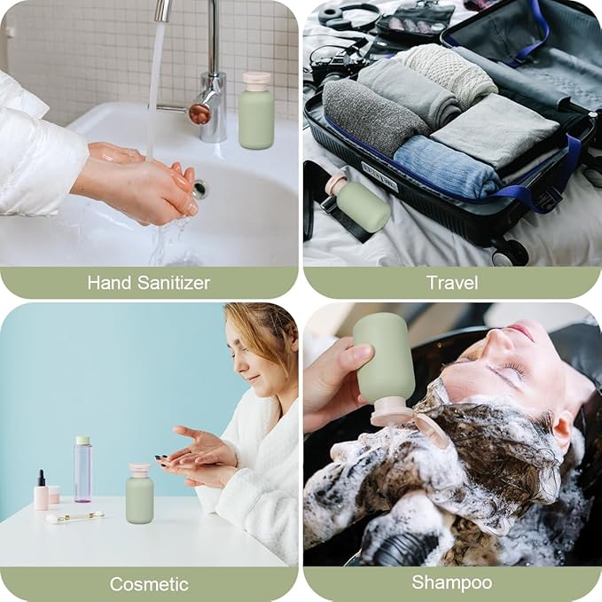 3.4 oz Plastic Small Travel Shampoo Bottles, Refillable Flip Cap Squeeze Bottles - Image 5