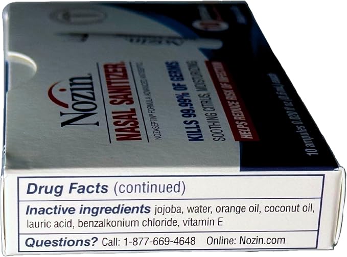 Nozin® Nasal Sanitizer® Antiseptic Popswab® Ampules 10ct Pack | Kills 99.99% of - Image 11