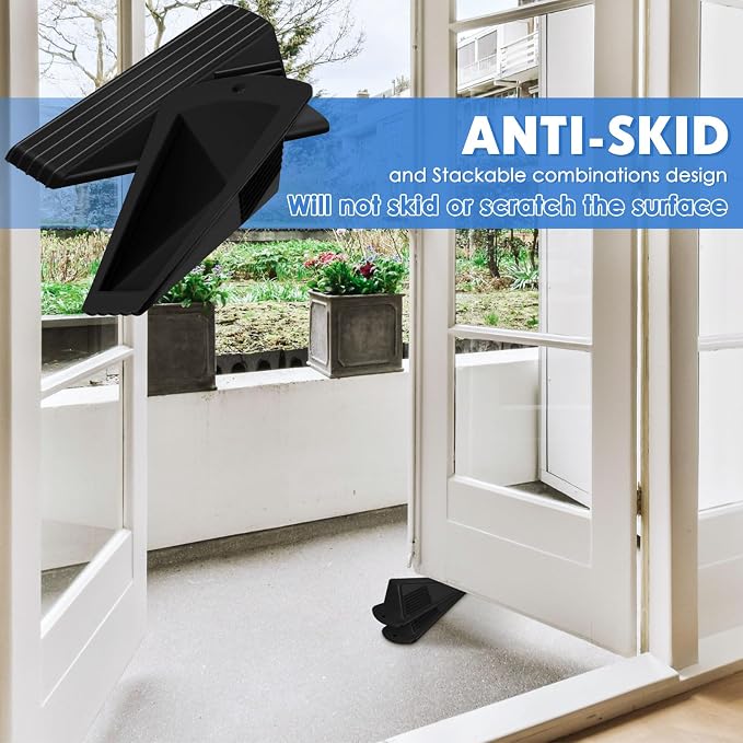 Frienda 2 Pcs Jumbo Door Stoppers Heavy Duty Door Stopper Tall up to 2inch Tall - Image 4