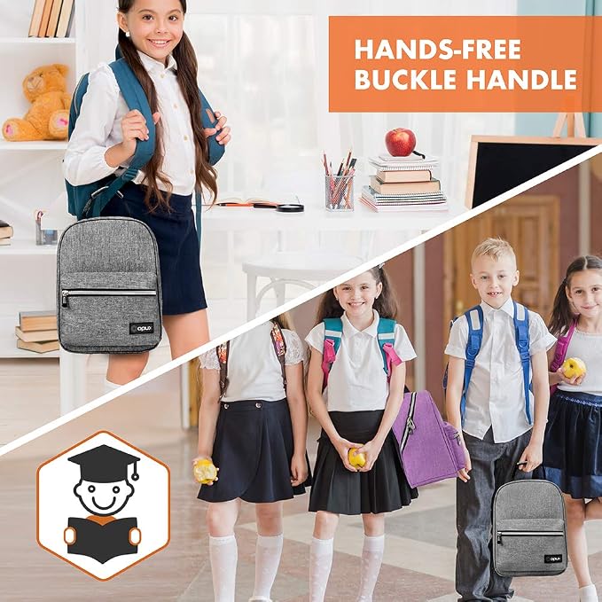 opux Lunch Box for Girls Boys Kids, Insulated Leakproof Lunch Bag, Reusable - Image 8