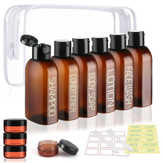 Cosywell Travel Bottles for Toiletries 10PCS Plastic Squeeze Bottles TSA by Cosywell