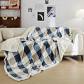 PU MEI Sherpa Fleece Throw Blanket 80" x 90" Full/Queen Reversible Plush Fluffy by HOME