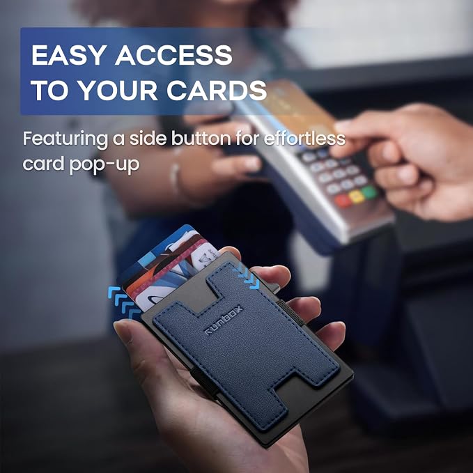 Mens Business Card Holder, Slim Card Wallet - Image 3
