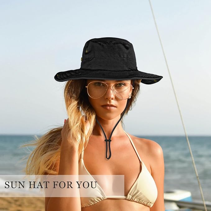 Sun Hats for Men Women Boonie Hat Foldable Fishing Hat UPF 50+ Bucket Hat for - Image 5