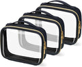 TSA Approved Travel Toiletry Bag, 3 Pack Clear Makeup Bags by FAYORORY