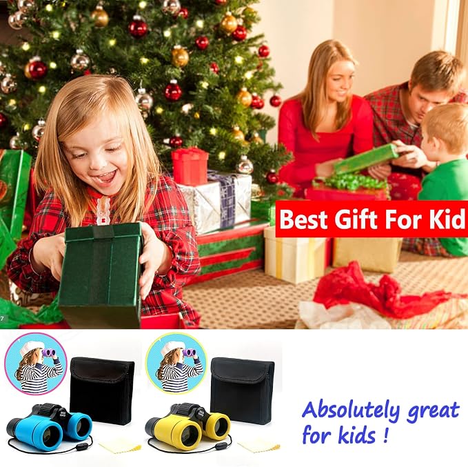 Kids Binoculars Best Gifts for 3-12 Years Boys Girls High-Resolution Optics - Image 7