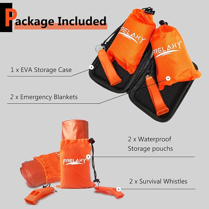 Frelaxy Emergency Blanket 2-Pack/4-Pack, Extra-Thick Extra-Large Space Blankets - Image 6