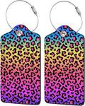 Rainbow Leopard Print 2 Pack Luggage Tags by Wvpslak