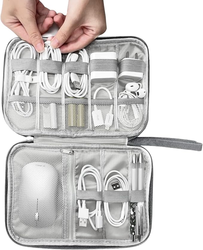 Electronics Organizer Travel Case, Electronic Accessories Storage Bag, Travel - Image 3