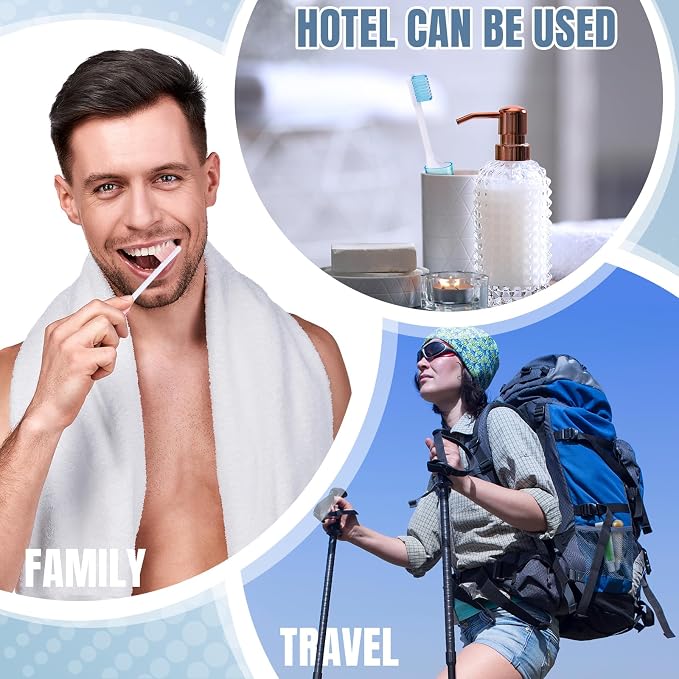 Patelai 2 Pcs Travel Toothbrush Set, Soft Bristle Mini Foldable Tooth Brush - Image 6