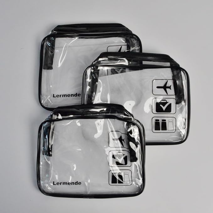 Lermende 2pcs Clear Toiletry Bag TSA Approved Travel Bag, Carry On - Image 8