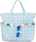 LEDAOU Large Beach Tote Bag Women Waterproof Sandproof Zipper Beach Tote Bag by LEDAOU
