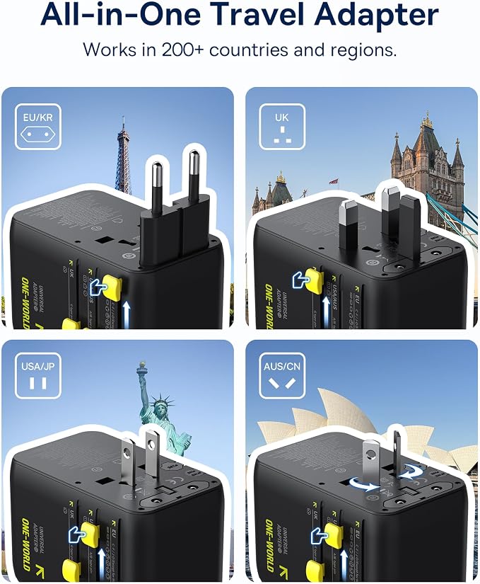 Baseus 70W Universal Travel Adapter and Baseus 100W Retractable USB C Cable - Image 3