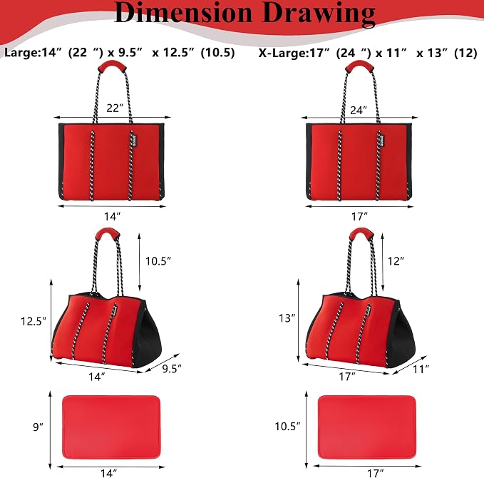 QOGiR Neoprene Multipurpose Beach Bag Tote - Image 2
