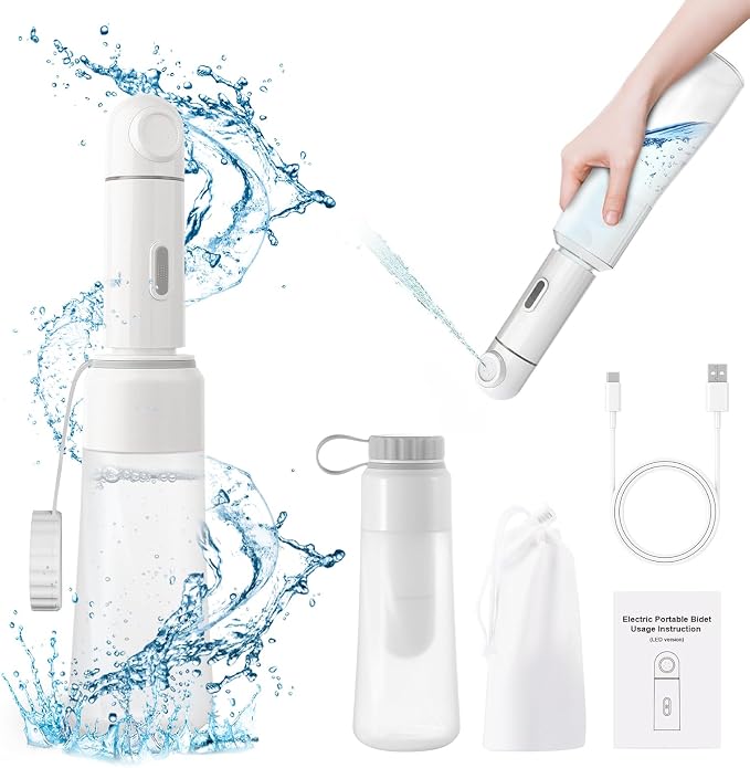 Portable Electric Travel Bidet, 450ML Electric Sprayer Bidet by Cnsndqedke