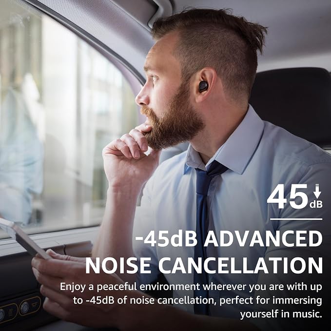 TOZO NC9 Hybrid Active Noise Cancelling Wireless Earbuds, 6 Mics ENC Clear Call - Image 7