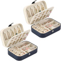 Travel Jewelry Box, PU leather Small Jewelry Organizer by XZUZ