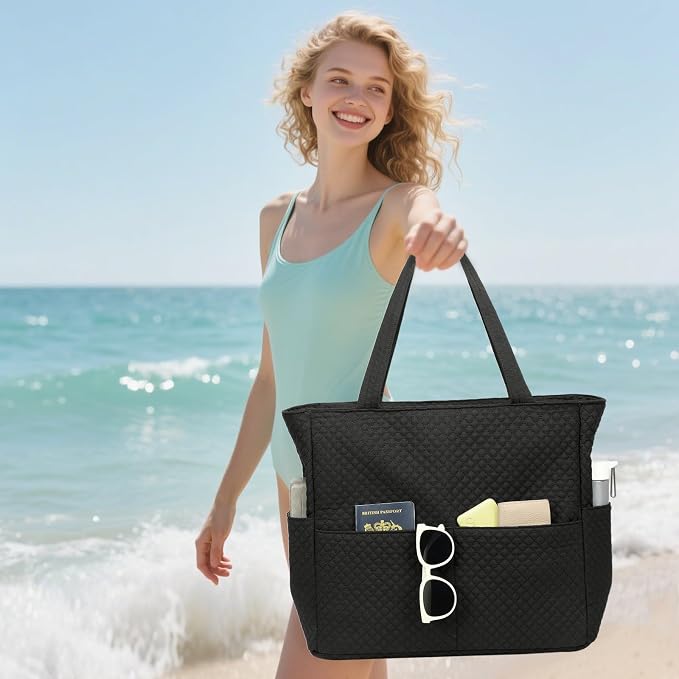Beach Pool Bags Tote for Women Ladies Large Gym Tote Carry On Bag - Image 7