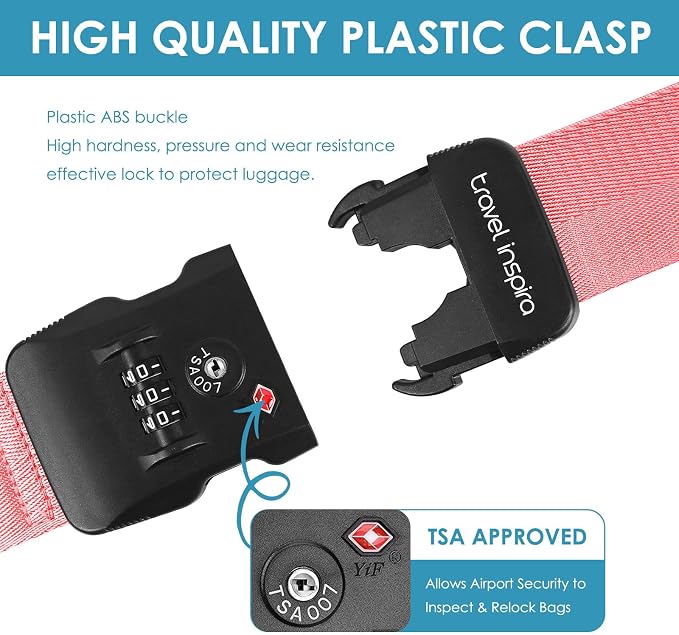 Travel Inspira Luggage Straps for Suitcases - Image 4