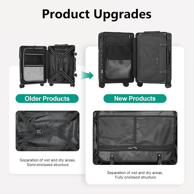 Hard Shell Luggage 24 Inch Travel Luggage, Carry-On Luggage Spinner TSA - Image 7