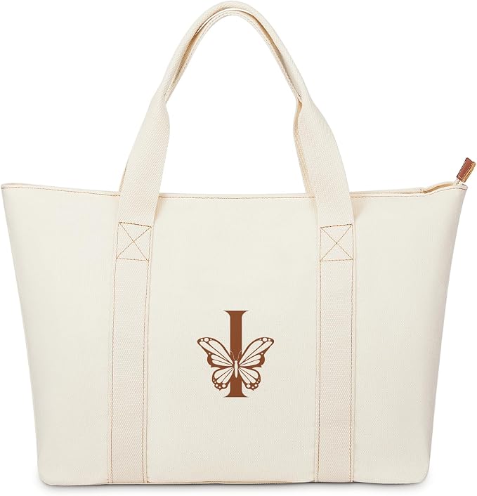 AW BRIDAL Monogram Canvas Tote Bag by AWBRIDAL