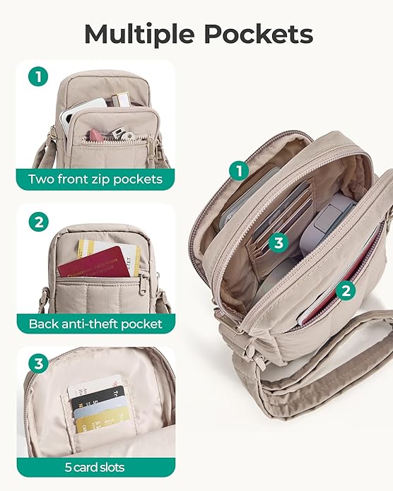 BAGSMART Small Crossbody Bags for Women, Cell Phone Crossbody Purse for Women - Image 6