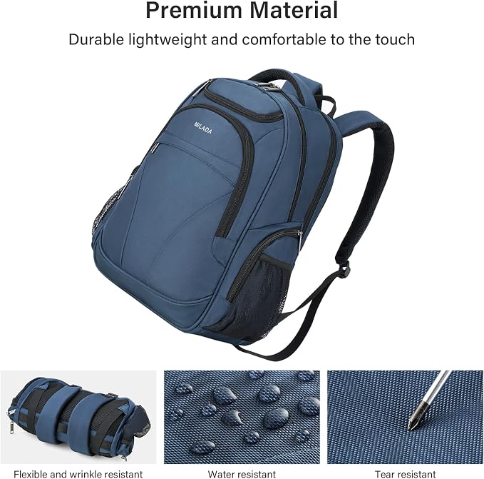 MILADA Travel Backpack For Men Laptop Backpack Women Business Carry On Backpack - Image 8