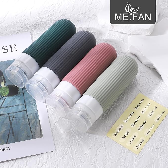 ME.FAN Travel Bottles for Toiletries, TSA Approved 3oz Silicone Journey Size - Image 7