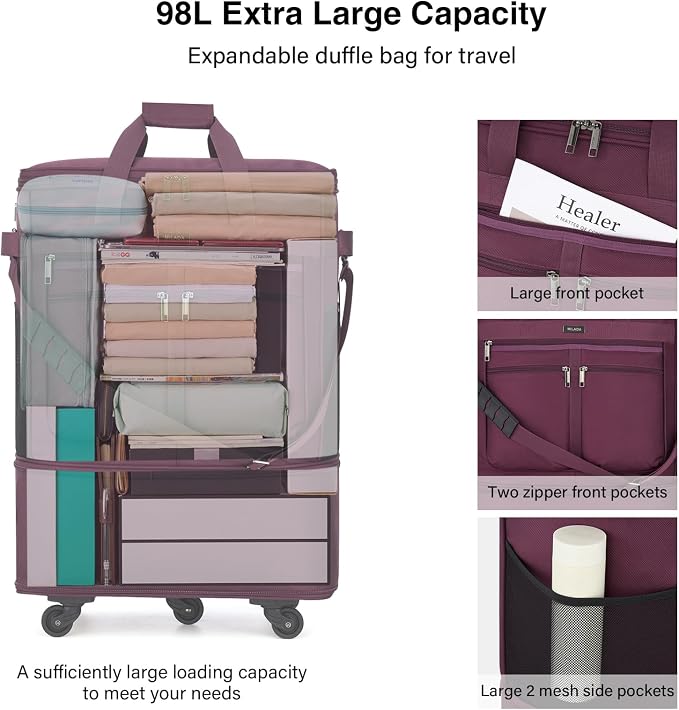 MILADA Expandable Luggage Bags for Travel Foldable Suitcase - Image 5