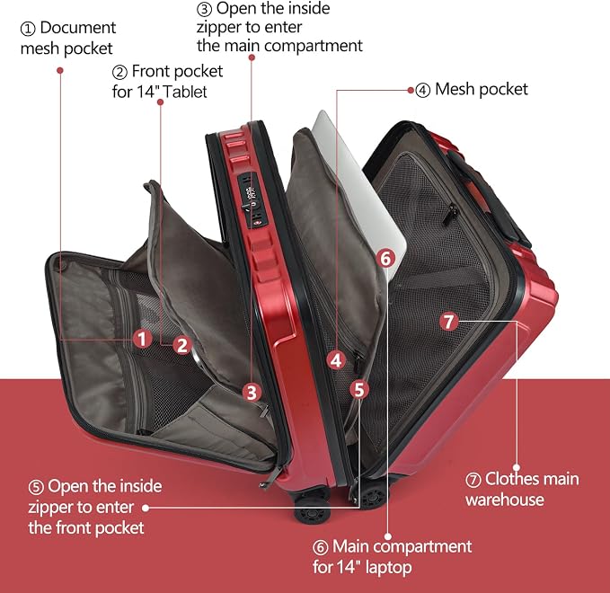 TydeCkare 16" Carry on Luggage - Image 2