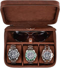Awesometik 3 Slot Luxury Travel Faux Leather Watch Case. Watch Storage by Awesometik