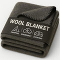 Wool Camping Blanket – 70% Wool Heavy-Duty Military Style Throw, Warm & Washable by JmrUsaInc