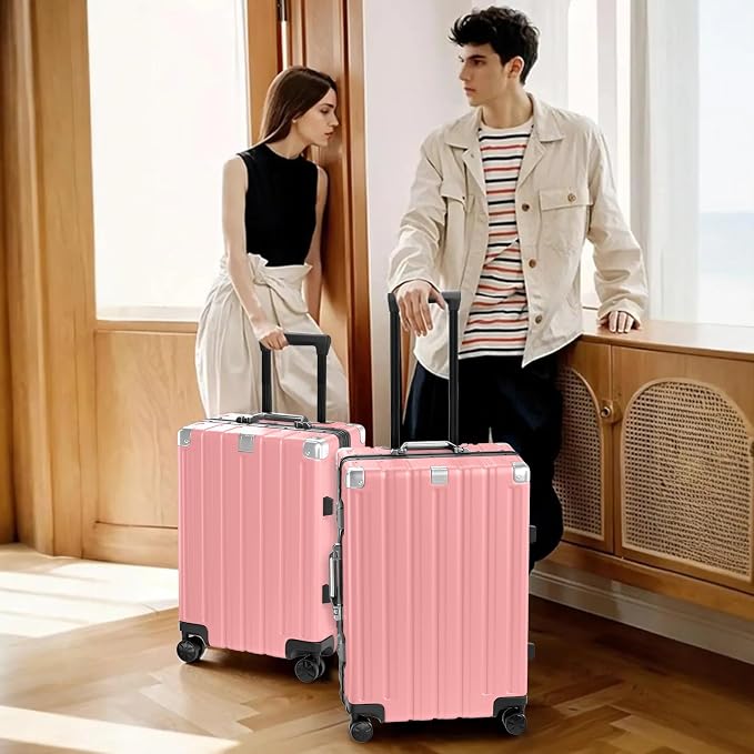 Krute Luggage 24 Inch Aluminum Frame Zipperless Suitcase - Image 4