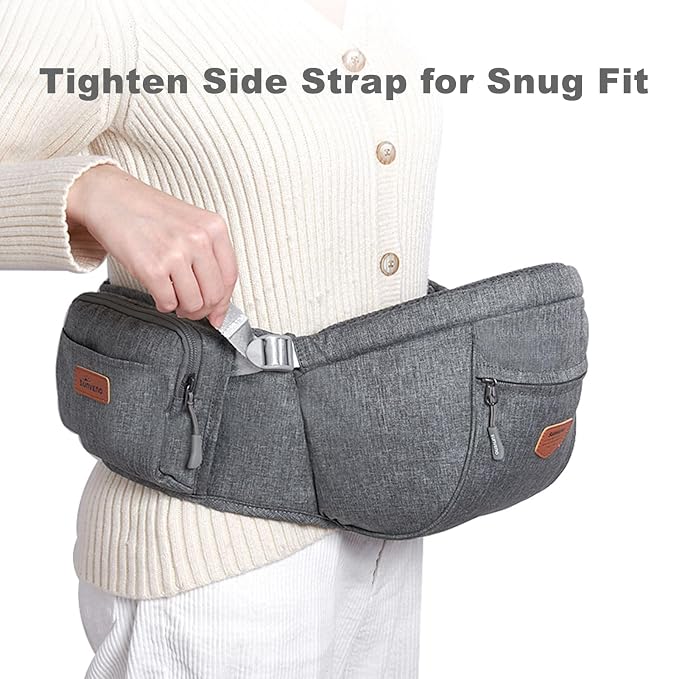 Sunveno Hip Baby Carrier with Seat, Ergonomic Baby Hip Carrier, Front-Facing - Image 3