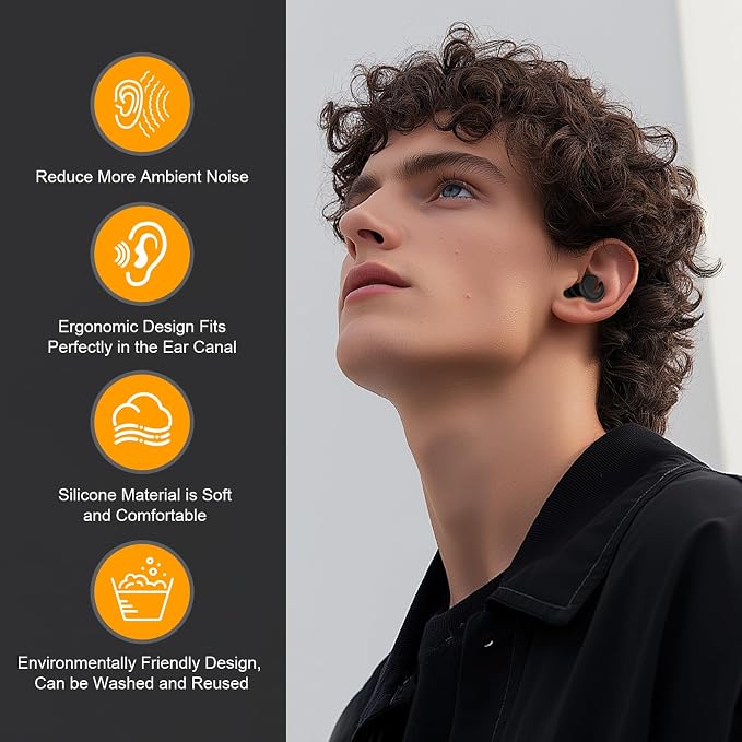 Ear Plugs for Sleeping Noise Cancelling, 38dB Noise Reduction Earplugs - Image 5