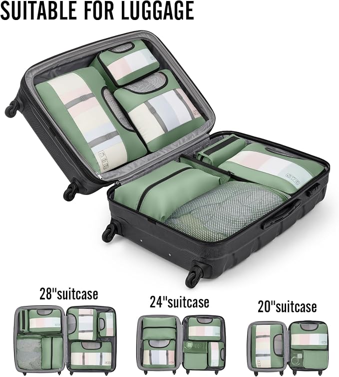 Veken 10 Set Packing Cubes for Travel Essential, Suitcase Organizer Bags in 4 - Image 6