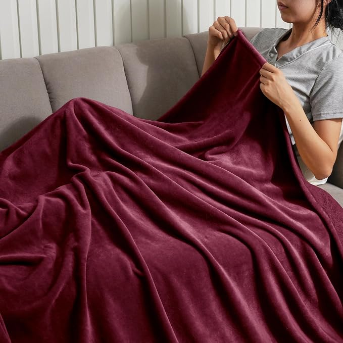 PHF Ultra Soft Fleece Throw Blanket, No Shed No Pilling Luxury Plush Cozy - Image 2