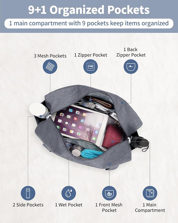 Narwey For Spirit Airlines Personal Item Bag 18x14x8, Small Duffle Bag for - Image 4