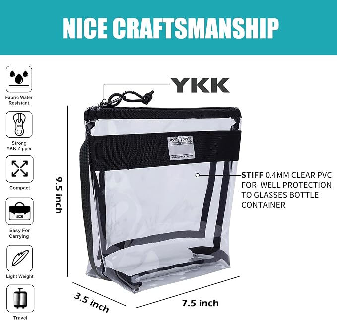 Rough Enough Clear Toiletry Bag Makeup Organizer Cosmetic Pouch - Image 3