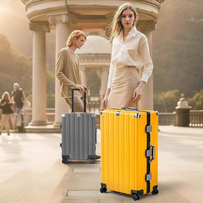 Krute Aluminum Frame Carry On Luggage 20 Inch Zipperless Luggages USB Charger - Image 9