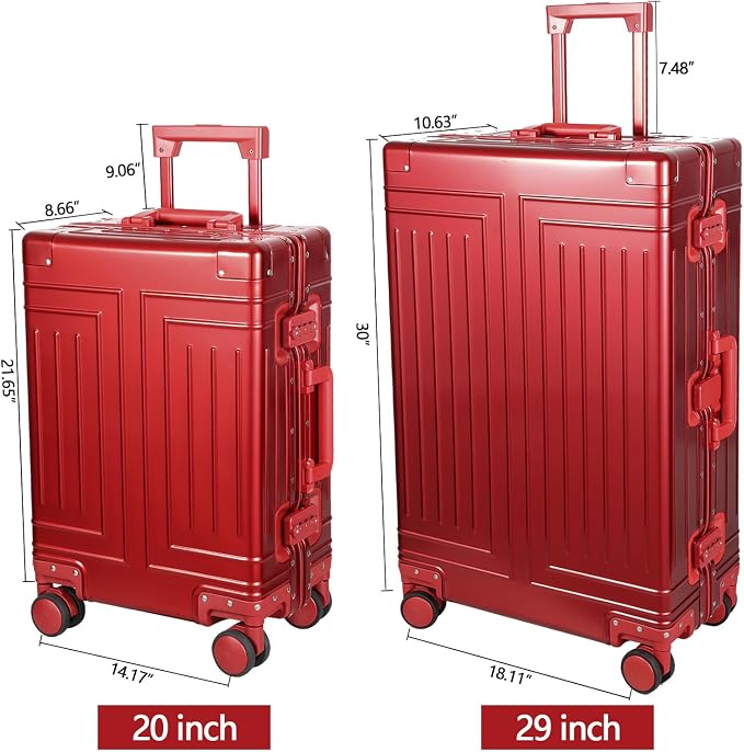 All Aluminum Carry On Luggage，Cut from Whole Aluminum Sheet，22x14x9 Airline - Image 6