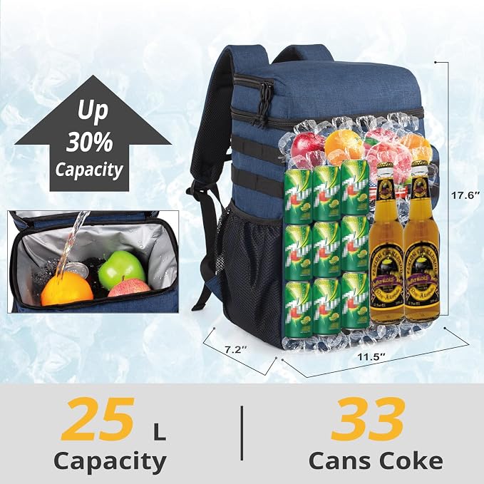 Tactical Backpack Cooler, Soft Lightweight Leakproof Cooler Backpack, Insulated - Image 4