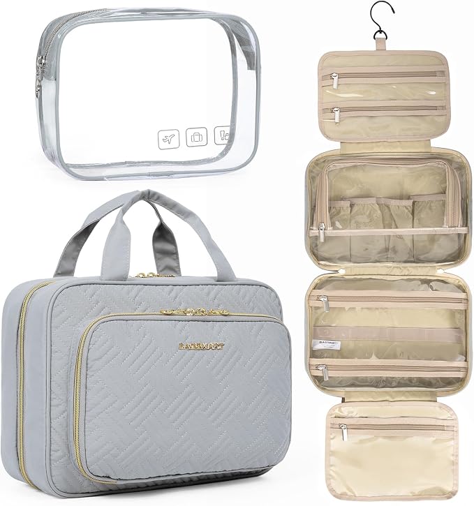 BAGSMART Toiletry Bag Hanging Travel Makeup Organizer by BAGSMART