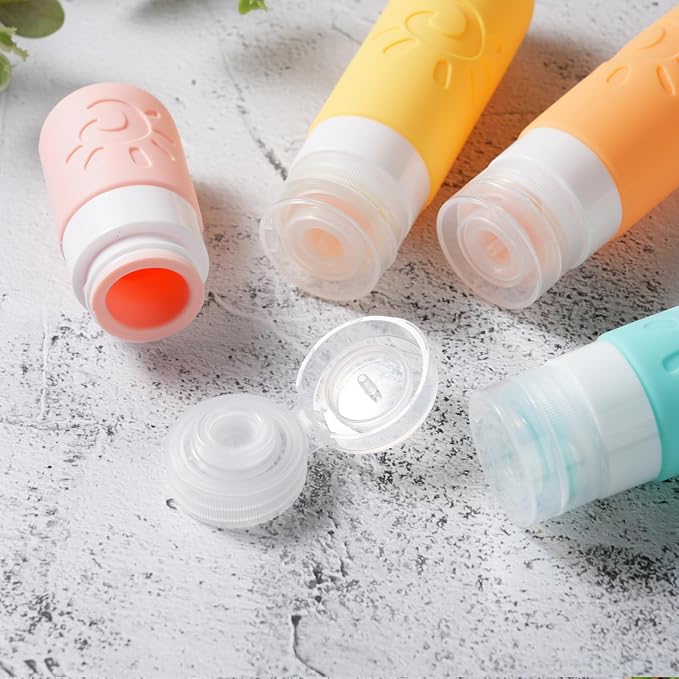 18 Pack travel Bottles for Toiletries, TSA Approved Silicone Travel Containers - Image 3